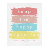 KEEP THE HAPPY HAPPENING Throw Blanket